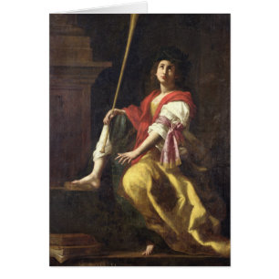 Cartão Clio, musa da história, 1624