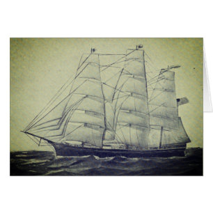 Cartão Clipper Ship Young America 1853