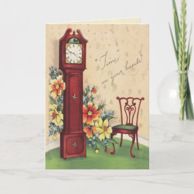 Cartão Clocks Get Well Card (Frente)