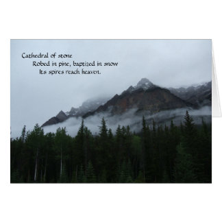 Cartão Cloud Mountain com Haiku