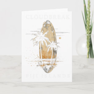 Cartão Cloudbreak Ilhas Fiji Surf Vintage Surfe Surfismo