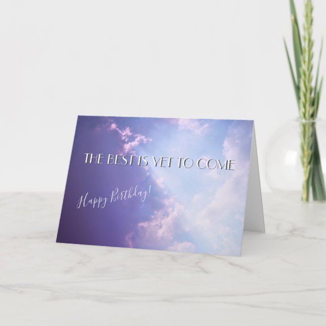 Cartão Clouds Sky Scenic Photo Cote Inspiracional Persona (Frente)