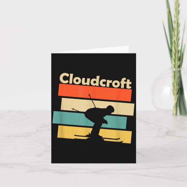 Cartão Clouroft New Mexico Retro Ski  (Frente)