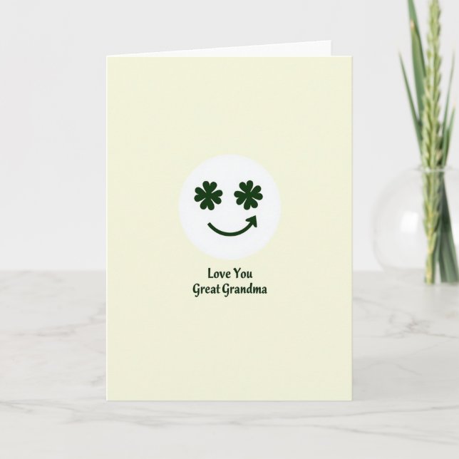 Cartão Clover Smile Great Grandma Card (Frente)