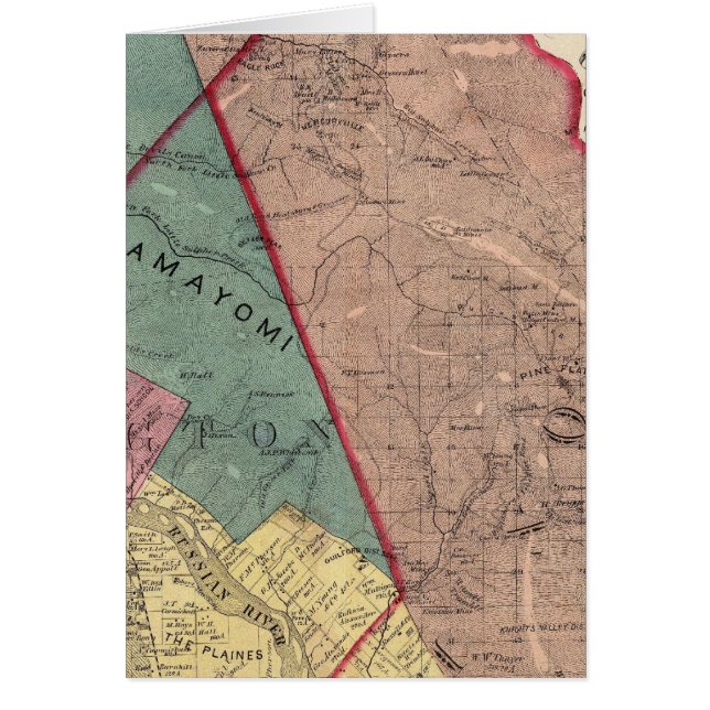 Cartão Cloverdale, Washington, Mendocino (Frente)