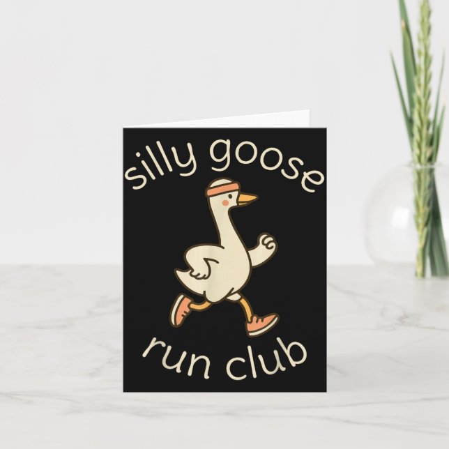 Cartão Club Sport Silly Marathon Gymer Running Goose Runn (Frente)