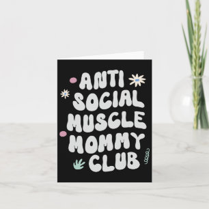 Cartão Clube Anti Social Musculoso Gym Funny Tee Bodybu