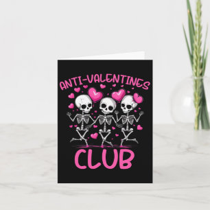 Cartão Clube Anti-valentines Esqueletos Engraçados Dançan
