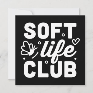 Cartão Clube da vida suave grupo de autocuidado preto