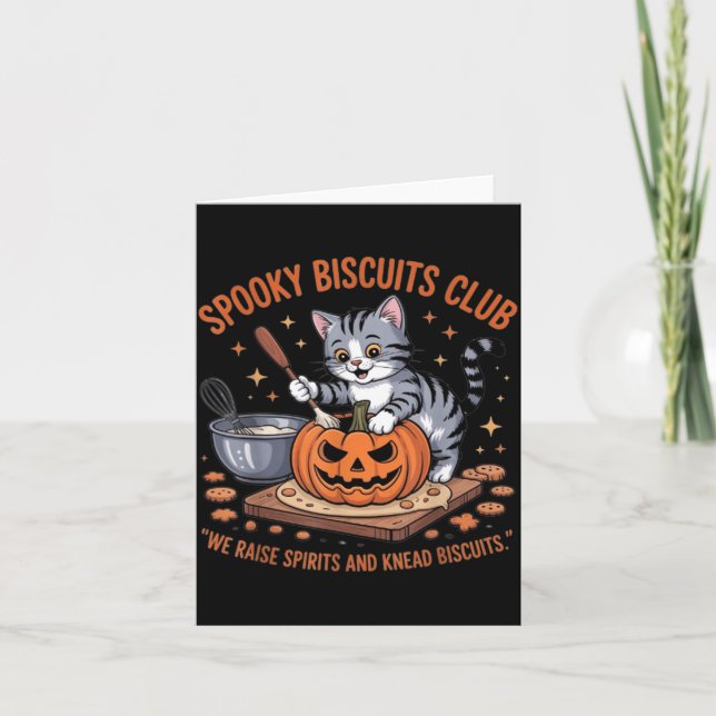 Cartão Clube de Bolinhos Assustadores Gato Halloween Dive (Frente)