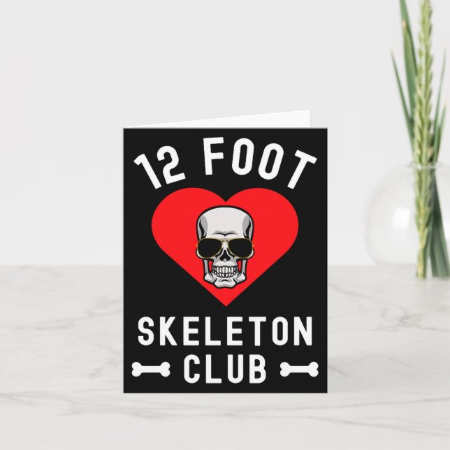Cartão Clube de Esqueleto de 12 Pés Gigante Skelly Gles D (Frente)