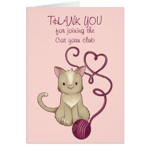 Cartão clube de fios de gatos