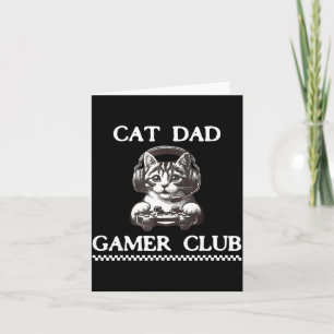 Cartão Clube de Gamer Pai de Gato Piada Amante de Gato Jo