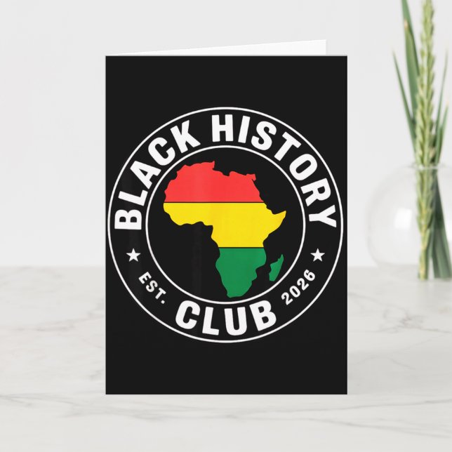 Cartão Clube de História Negra Est 2026 Orgulho da África (Frente)