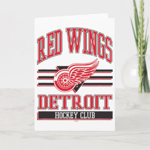 Cartão Clube de Hóquei Detroit Red Wings Cinza Licenciado