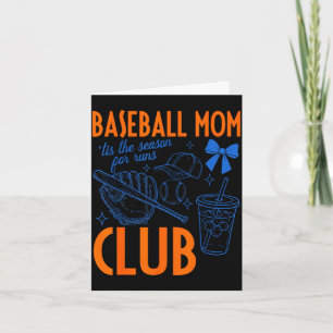 Cartão Clube de mãe de beisebol é a temporada para corrid