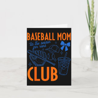 Cartão Clube de mães de beisebol é a temporada para corri
