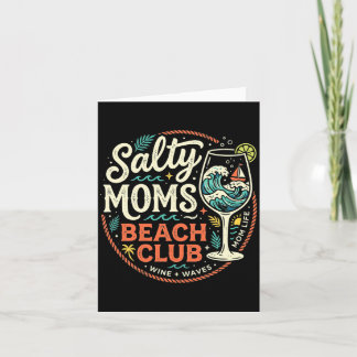 Cartão Clube de Praia da Vida de Mãe Salgada Vinho Ondas