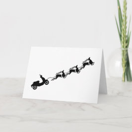 Cartão Clube de scooter mecânico feliz natal rena