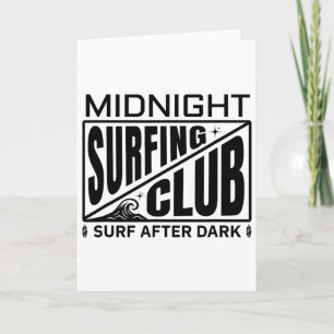 Cartão Clube de Surf à Meia-Noite Vida de Surfistas ao Lu