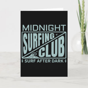 Cartão Clube de Surf Noturno dos Surfistas Vida de Surfis