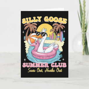 Cartão Clube de Verão Silly Goose Férias de Verão Praia M