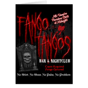 Cartão Clube nocturno do vampiro dos tangos de Fango