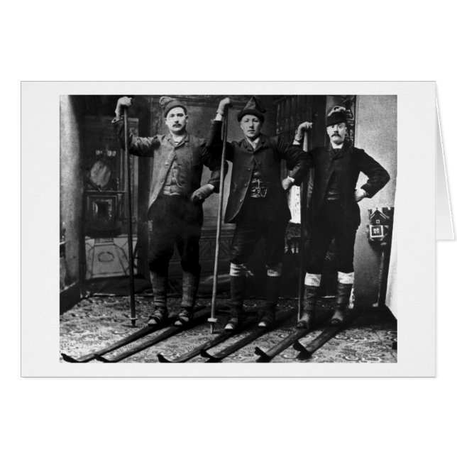 Cartão Clube nórdico do esqui (Frente Horizontal)