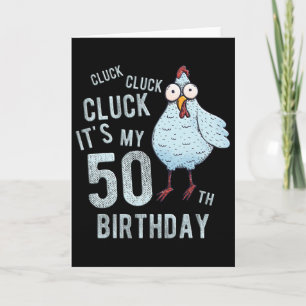 Cartão Cluck Engraçado É Meu 50º Aniversário Fazenda Gali
