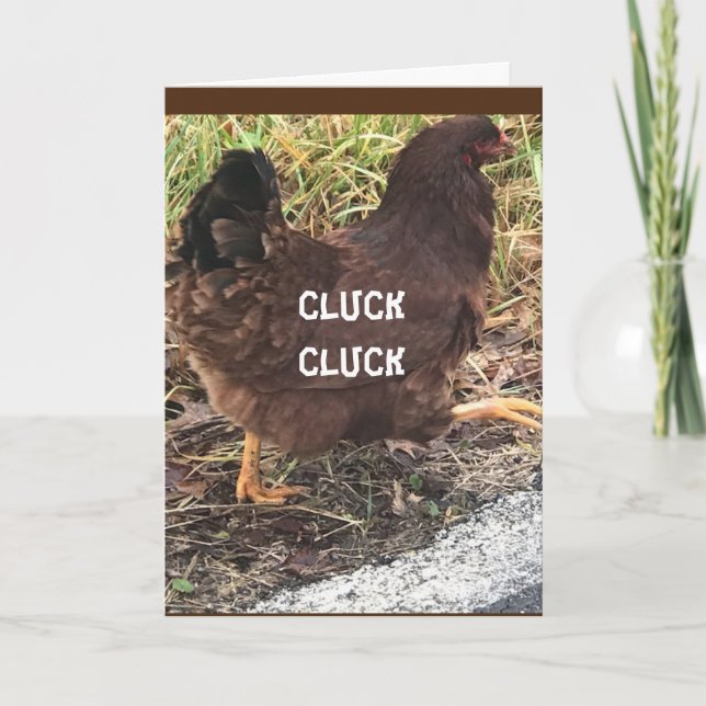 CARTÃO "CLUCKING CHICKEN SAY HAPPY BIRTHDAY" (Frente)