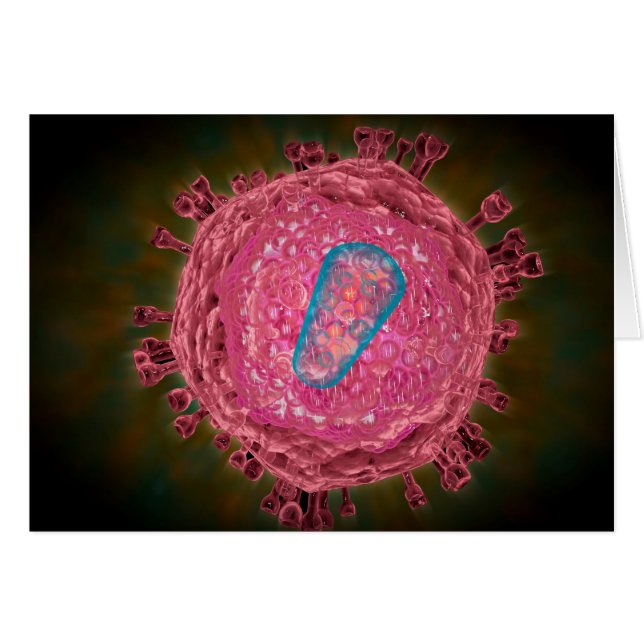 Cartão Cluster Do Vírus Do VIH 2 (Frente Horizontal)