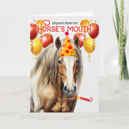 Cartão Clydesdale Chestnut Draft Horse Funny Birday