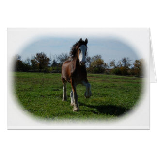 Cartão Clydesdale de funcionamento