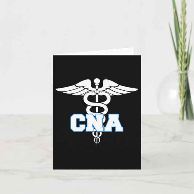 Cartão Cna Caduceus Símbolo Médico Presentes (Frente)