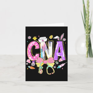 Cartão Cna Dia de Páscoa Cute Coquette Stethoscope Enferm