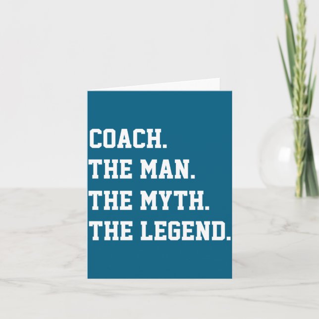 Cartão Coach The Man The Myth The Legend  (Frente)