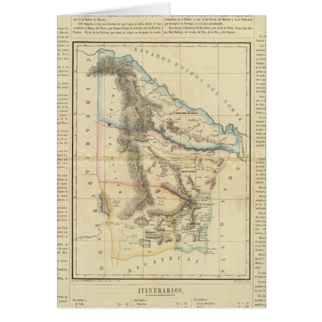 Cartão Coahuila, México 2 (Frente)