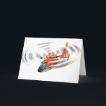 Cartão coast guard helicopter birthday card<br><div class="desc">Helicopter theme card for birthday or other special occasion. This card exact matches our kids helicopter t-shirt that is available at www.shirtsthatgo.com</div>