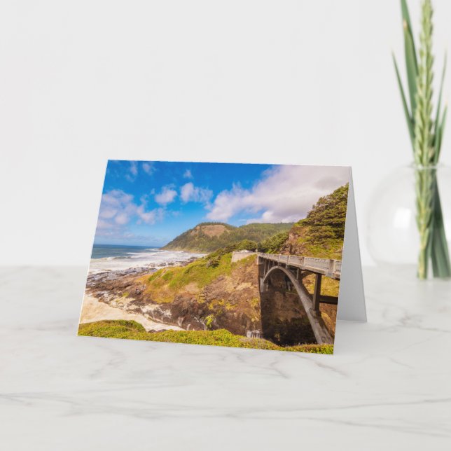 Cartão Coastline | Cook's Chasm, Yachats, Oregon (Frente)