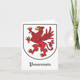 Cartão Coat of Arms of Pomerania Majestic Griffin Art