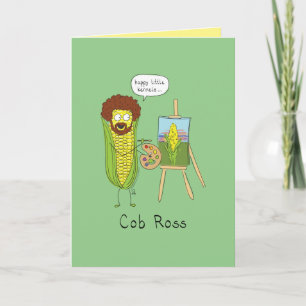 Cartão Cob Ross - Corny Artist Pun Greeting Card