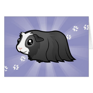 Cartão Cobaia dos desenhos animados (cabelo longo)