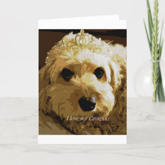 Cartão CobaltMoonDesign Cavapoo Greeting Card