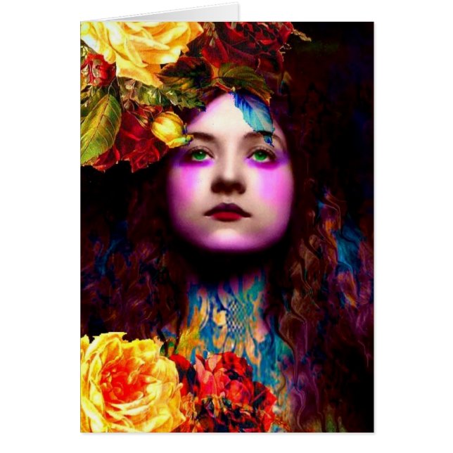 Cartão coberto nos rosas (Frente)