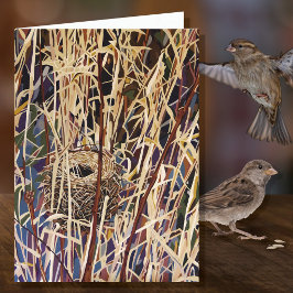 Cartão Cobertor de Ninho de Vida Selvagem