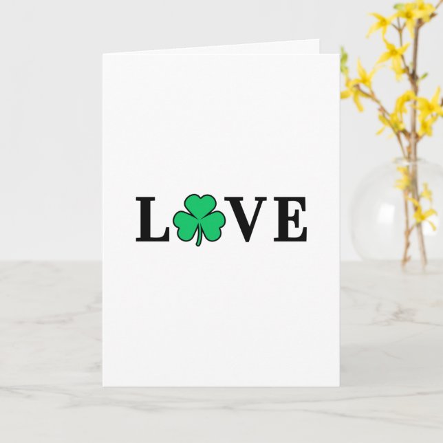 Cartão Cobertor Irlandês de Trevo de Amor para Todos os F (Flor Amarela)
