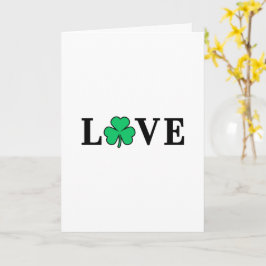 Cartão Cobertor Irlandês de Trevo de Amor para Todos os F