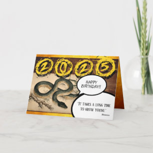 Cartão Cobra 2025 Zodiac Birthday HGC - Ano Chinês