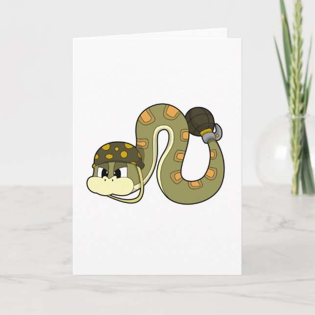 Cartão Cobra como Soldado com Arma (Frente)