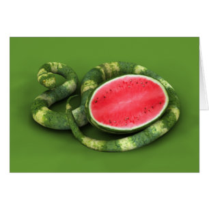 Cartão Cobra de Melancia Verde